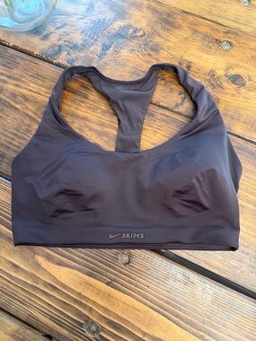 Skims Black Racerback Performance Sports Bra. Size Medium. Like new.
